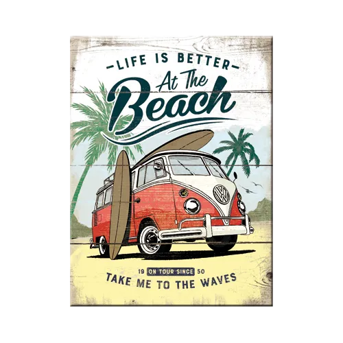 nostalgic-art-vw-bulli-beach-calamita-da-frigo-6x8-cm image 1