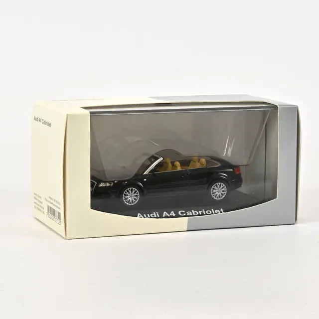 norev-audi-a4-cabriolet-2006-nero-phantom-modellino-auto-1-43 image 1