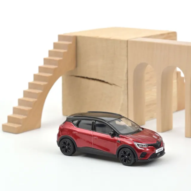 norev-renault-captur-rive-gauche-2022-modellino-auto-1-43-rosso-flame-e-nero image 1