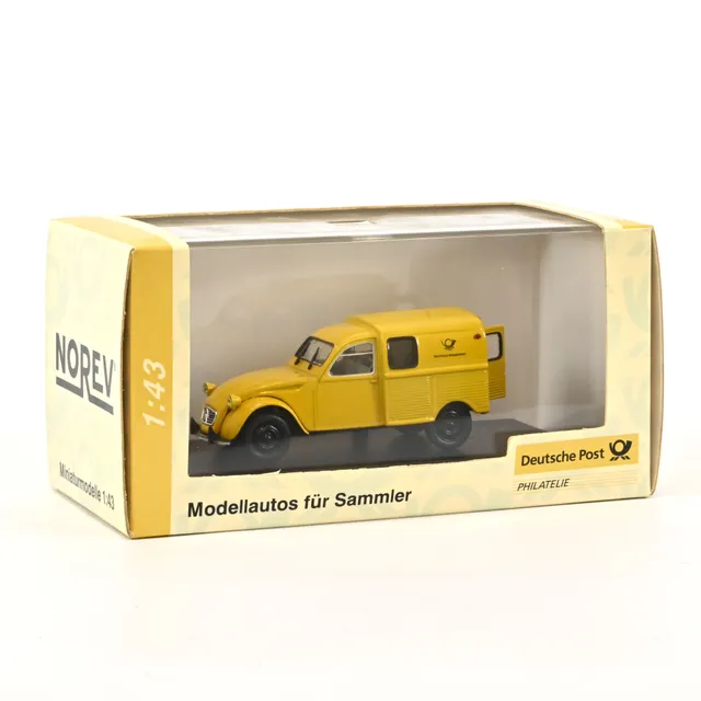 norev-citro-n-2cv-azu-1965-poste-allemande-modellino-furgonata-1-43 image 1