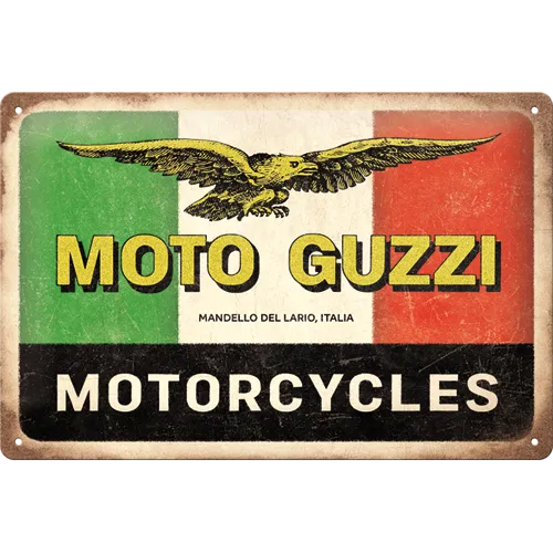 nostalgic-art-cartello-in-metallo-moto-guzzi-motorcycles-italia-targa-ufficiale- image 1
