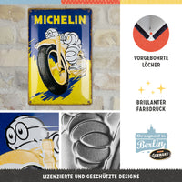 nostalgic-art-michelin-motorcycle-bibendum-targa-in-metallo-20x30-cm image 3