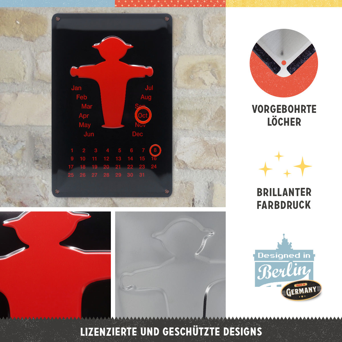 nostalgic-art-ampelmann-rosso-targa-in-metallo-20x30-cm image 2