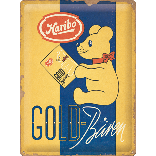 nostalgic-art-haribo-goldb-ren-vintage-gold-targa-in-metallo-30x40-cm image 1
