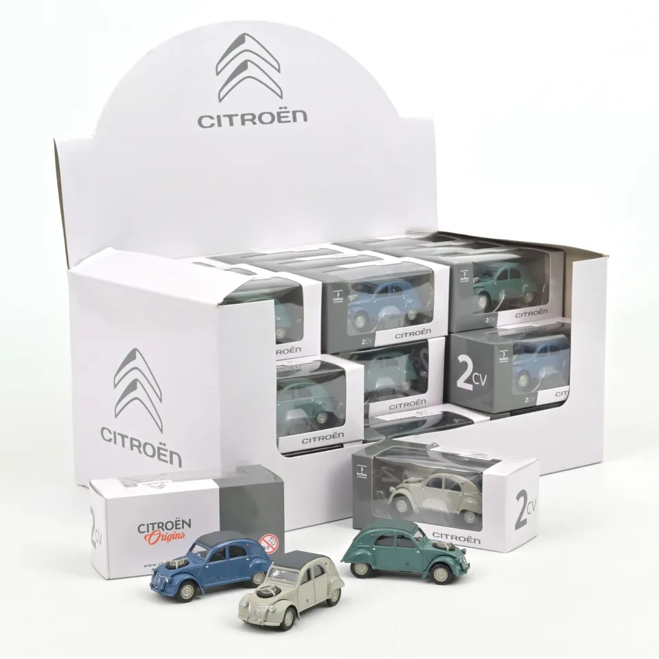 norev-display-36-pezzi-citro-n-2cv-4x4-grigio-verde-blu-1-54-con-3-omaggio image 1