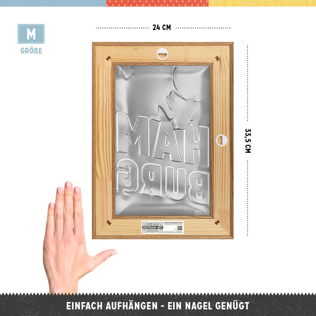 nostalgic-art-hamburg-moin-cornice-n-frame-m-edition-in-legno-24x33-5-cm image 2