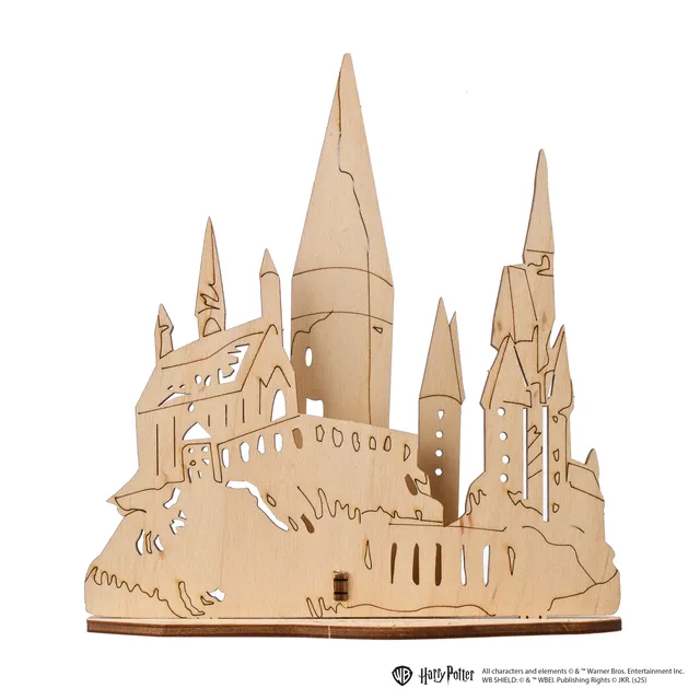 ugears-hogwarts-castle-modello-3d-in-legno-da-colorare-harry-potter image 1