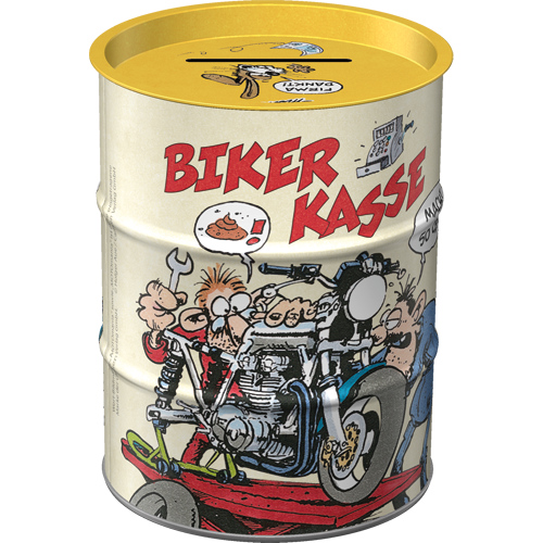 nostalgic-art-motomania-biker-kasse-salvadanaio-lattina-olio-600-ml image 1