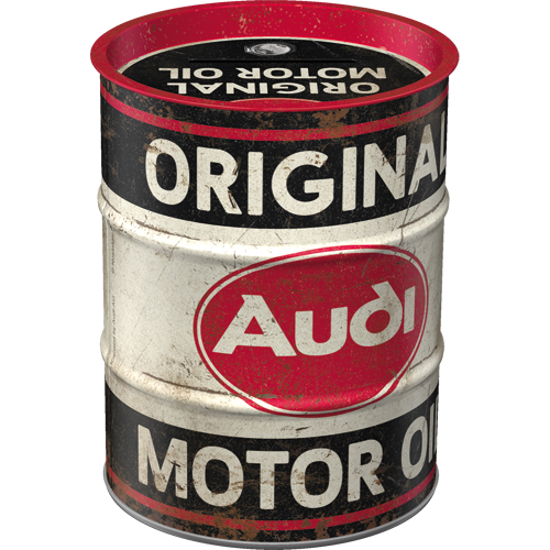 nostalgic-art-audi-original-motor-oil-salvadanaio-fusto-olio-600-ml-9-3-x-11-7-c image 1