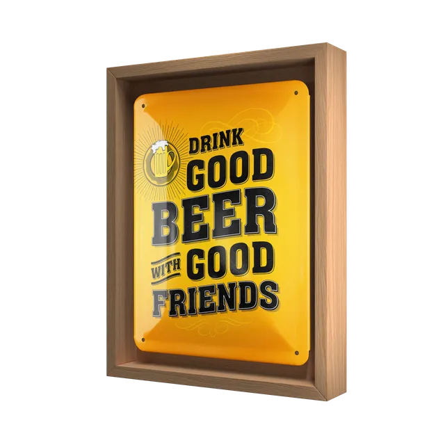 nostalgic-art-drink-good-beer-cornice-n-frame-s-18-5-x-24-cm image 1