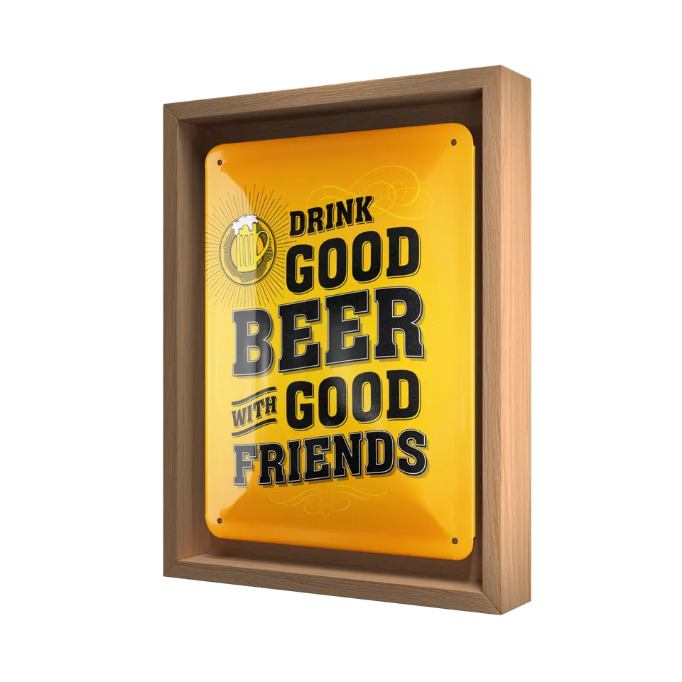 nostalgic-art-drink-good-beer-cornice-n-frame-s-18-5-x-24-cm image 1