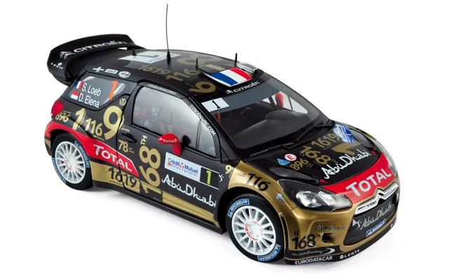 norev-citro-n-ds3-wrc-2013-rallye-de-france-loeb-elena-1-18-modellino-rally image 1