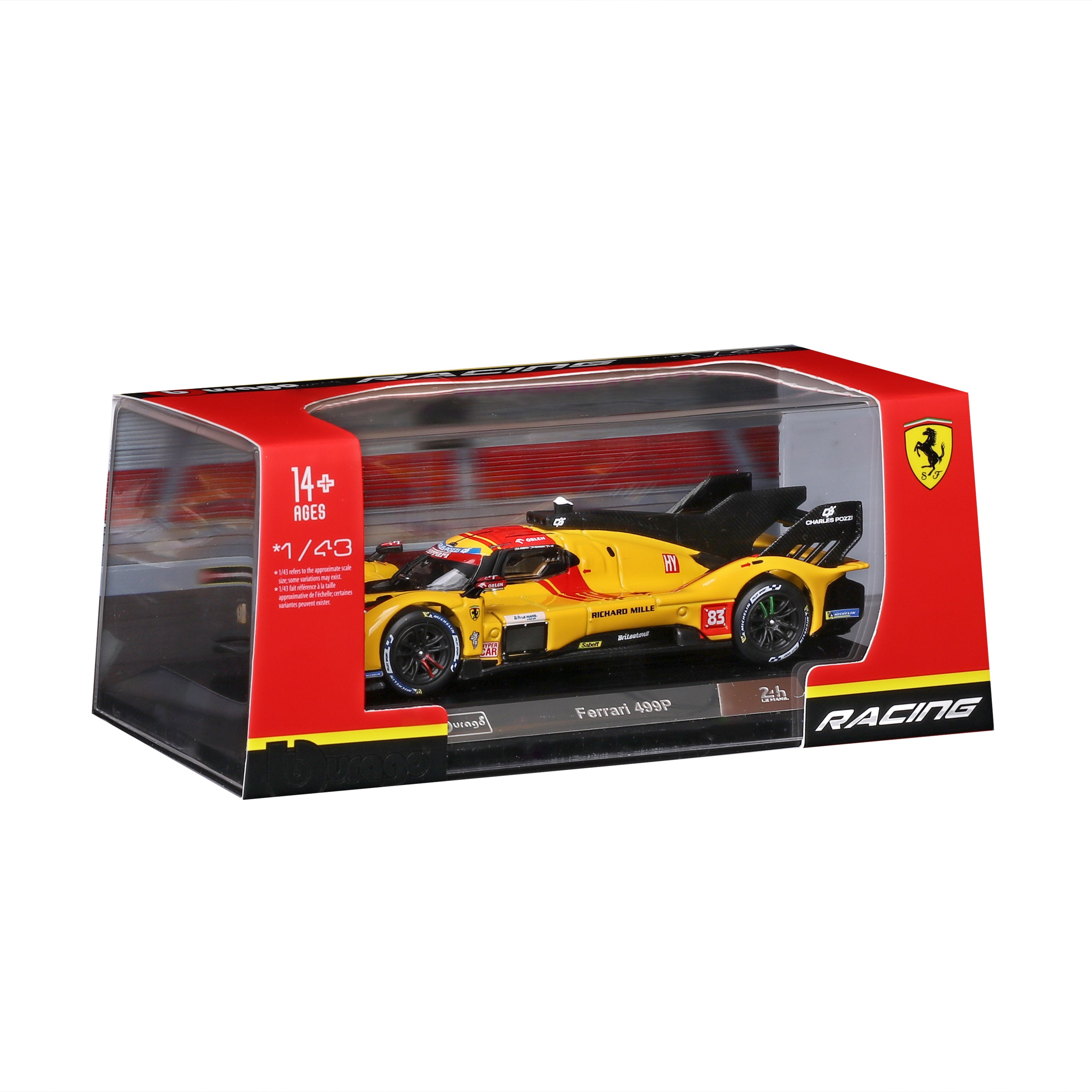 bburago-ferrari-499p-hypercar-lmh-2025-83-1-43-con-teca-24h image 2