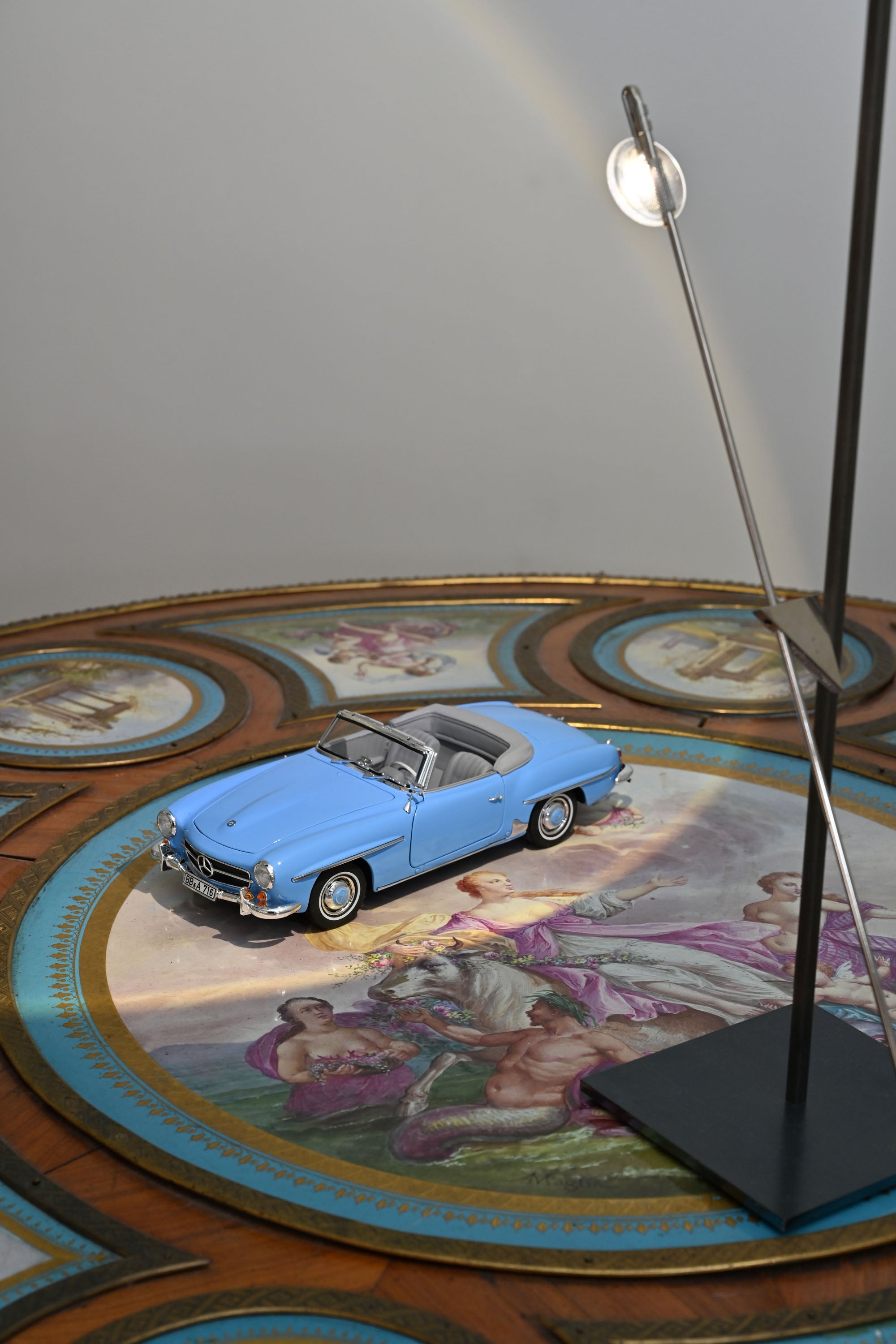 norev-mercedes-benz-190-sl-1955-modellino-1-18-blu image 3