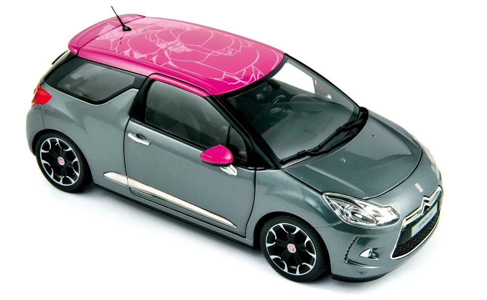 norev-citroen-ds3-2011-modellino-auto-1-18-grigio-thorium-e-fuchsia image 1