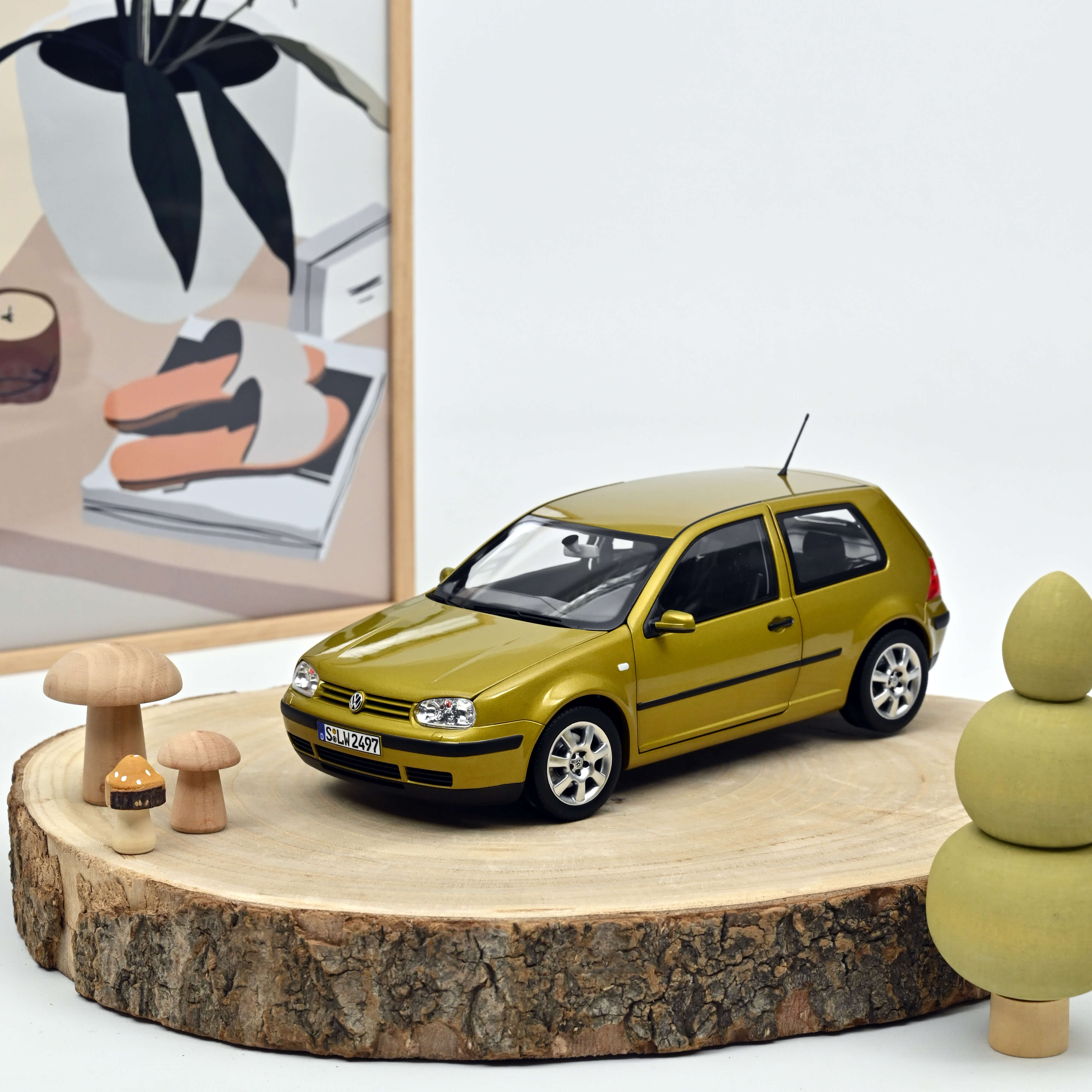 norev-vw-golf-2002-giallo-metallizzato-1-18-modellino-esclusiva-web-200-pcs image 1
