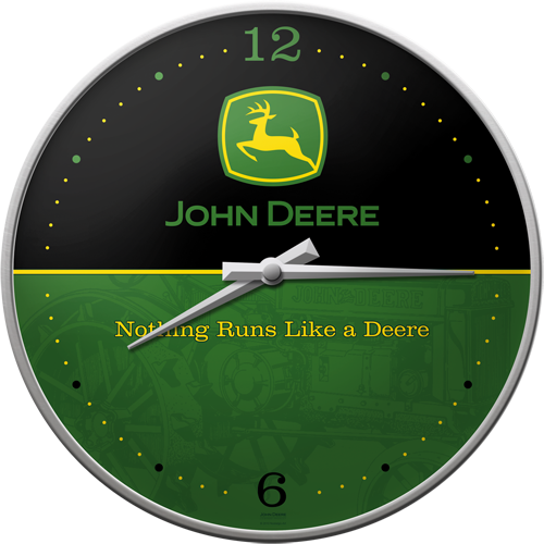 nostalgic-art-john-deere-logo-black-and-green-orologio-da-parete-31-cm-2 image 1