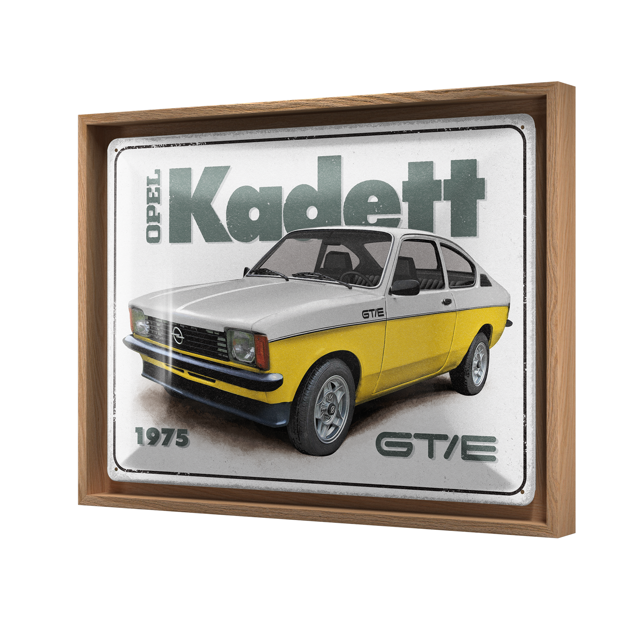 nostalgic-art-opel-kadett-gt-e-n-frame-l-edition-cornice-in-legno-con-insegna-in image 1