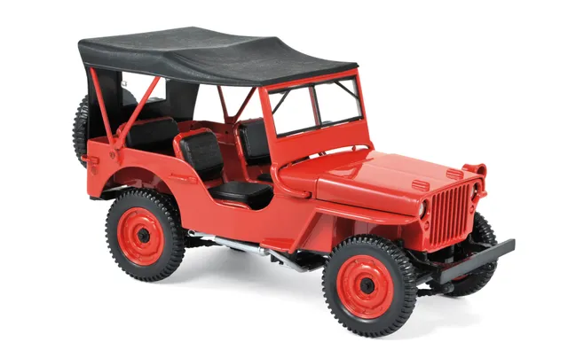 norev-jeep-1942-rossa-modellino-auto-storica-scala-1-18 image 1