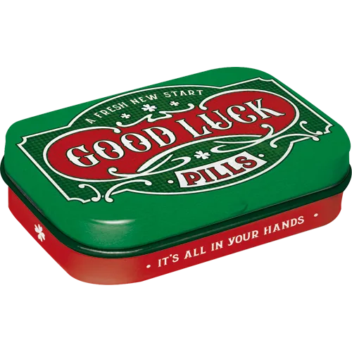 nostalgic-art-good-luck-pills-scatolina-tascabile-con-mentine-15-g image 1