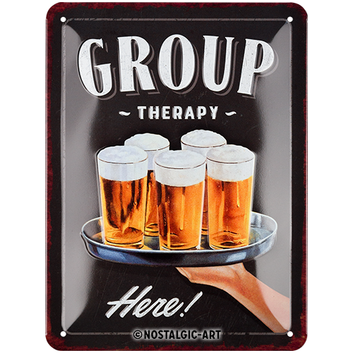 nostalgic-art-group-therapy-targa-in-metallo-15x20-cm image 1