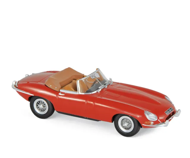 norev-jaguar-e-type-cabriolet-1961-rouge-carmin-1-43-modellino-epoca image 1