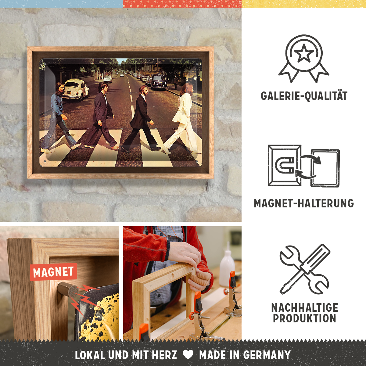 nostalgic-art-fab4-abbey-road-cornice-n-frame-m-24x33-5-cm image 3