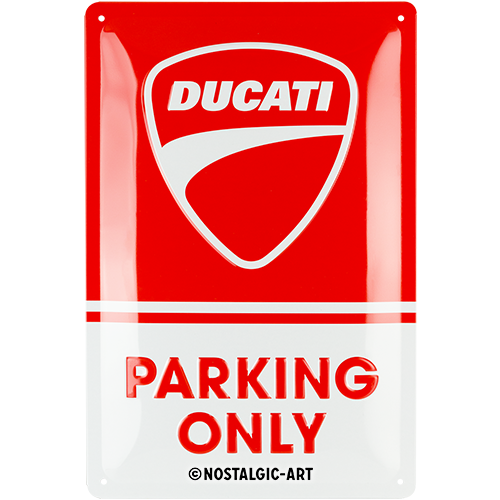 nostalgic-art-ducati-parking-only-targa-metallo-20x30-cm image 2