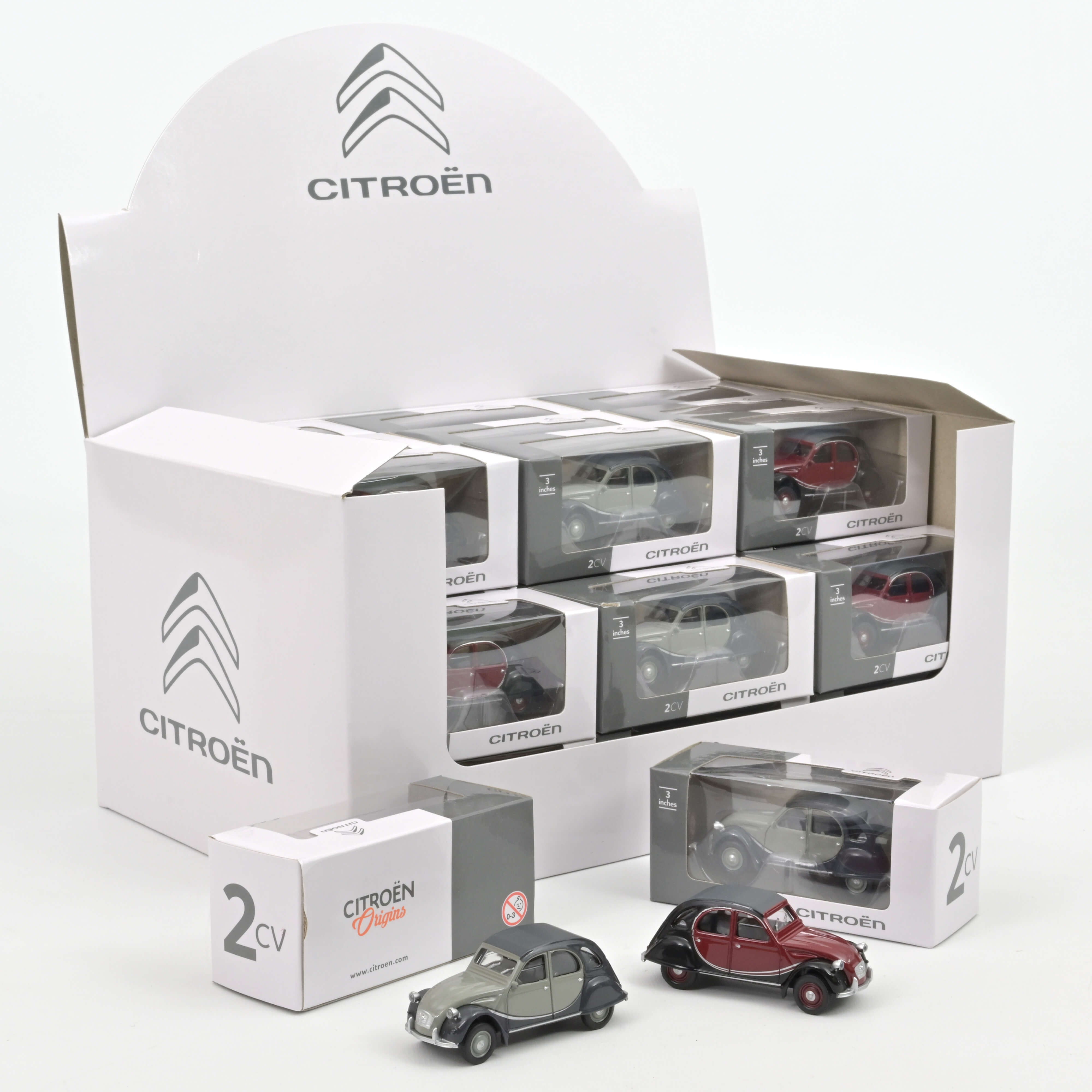 norev-display-36-citro-n-2cv-charleston-grigio-rosso-1987-1-54 image 1