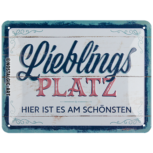 nostalgic-art-lieblingsplatz-targa-in-metallo-15x20-cm image 1