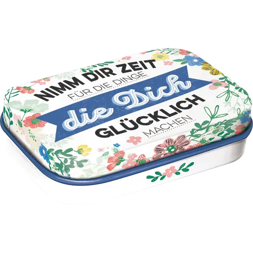 nostalgic-art-nimm-dir-zeit-scatola-mentine-tascabile-6x4-cm image 1