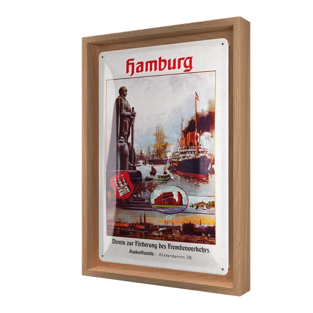nostalgic-art-hamburg-n-frame-m-edition-cornice-in-legno-targa image 1