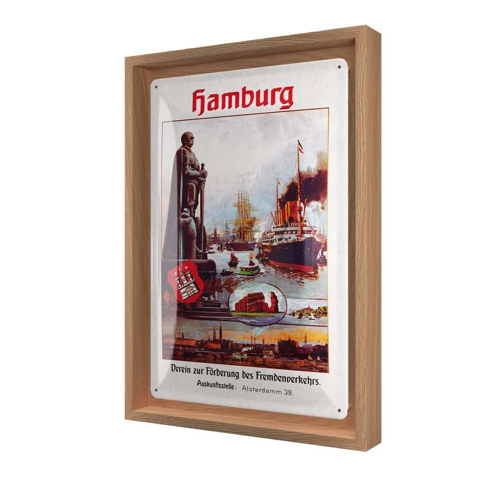 nostalgic-art-hamburg-n-frame-m-edition-cornice-in-legno-targa image 1