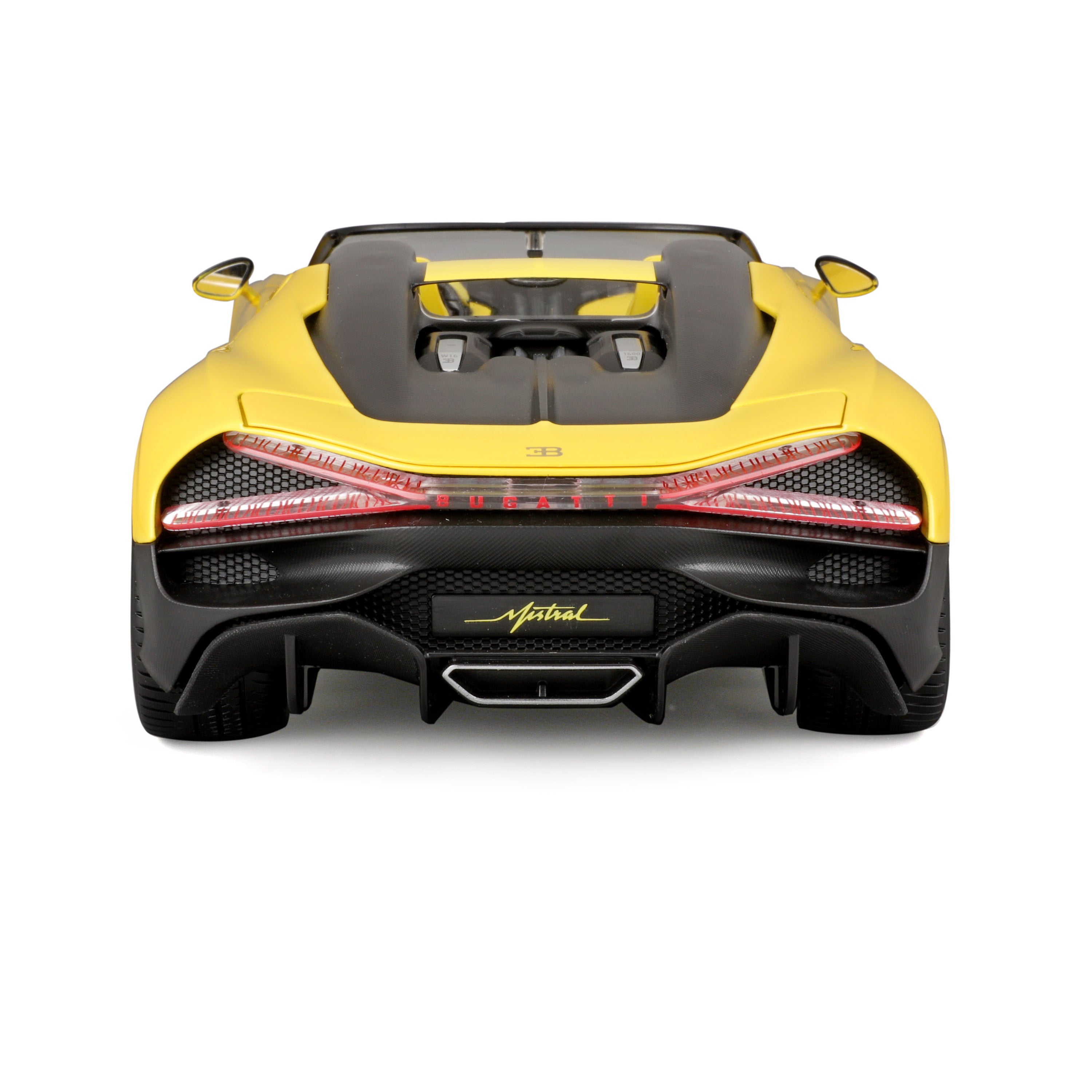 bburago-signature-series-bugatti-mistral-w16-auto-stradale-scala-1-18-gialla image 4