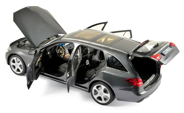 norev-mercedes-benz-classe-c-estate-2014-grigio-metallizzato-modellino-auto-1-18 image 1