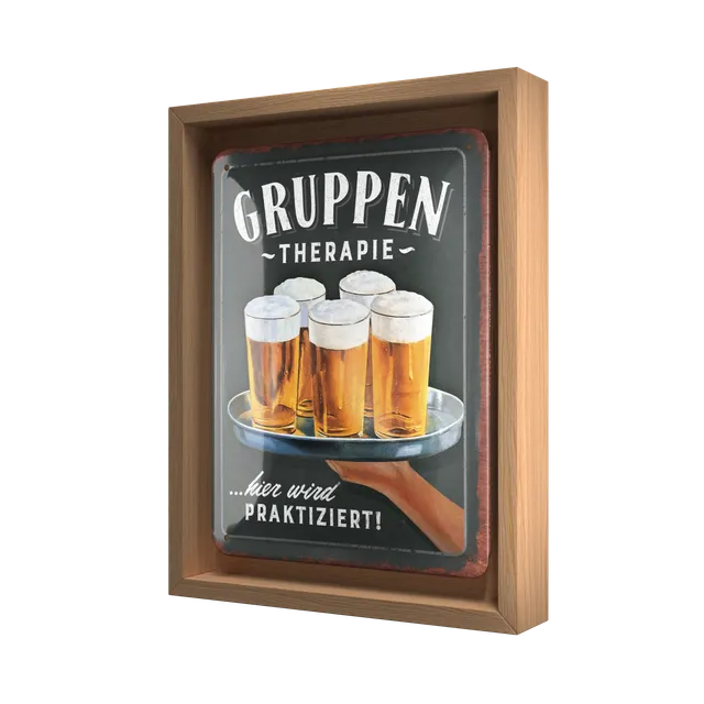 nostalgic-art-gruppentherapie-bier-cornice-n-frame-s-edition-18-5x24-cm image 1