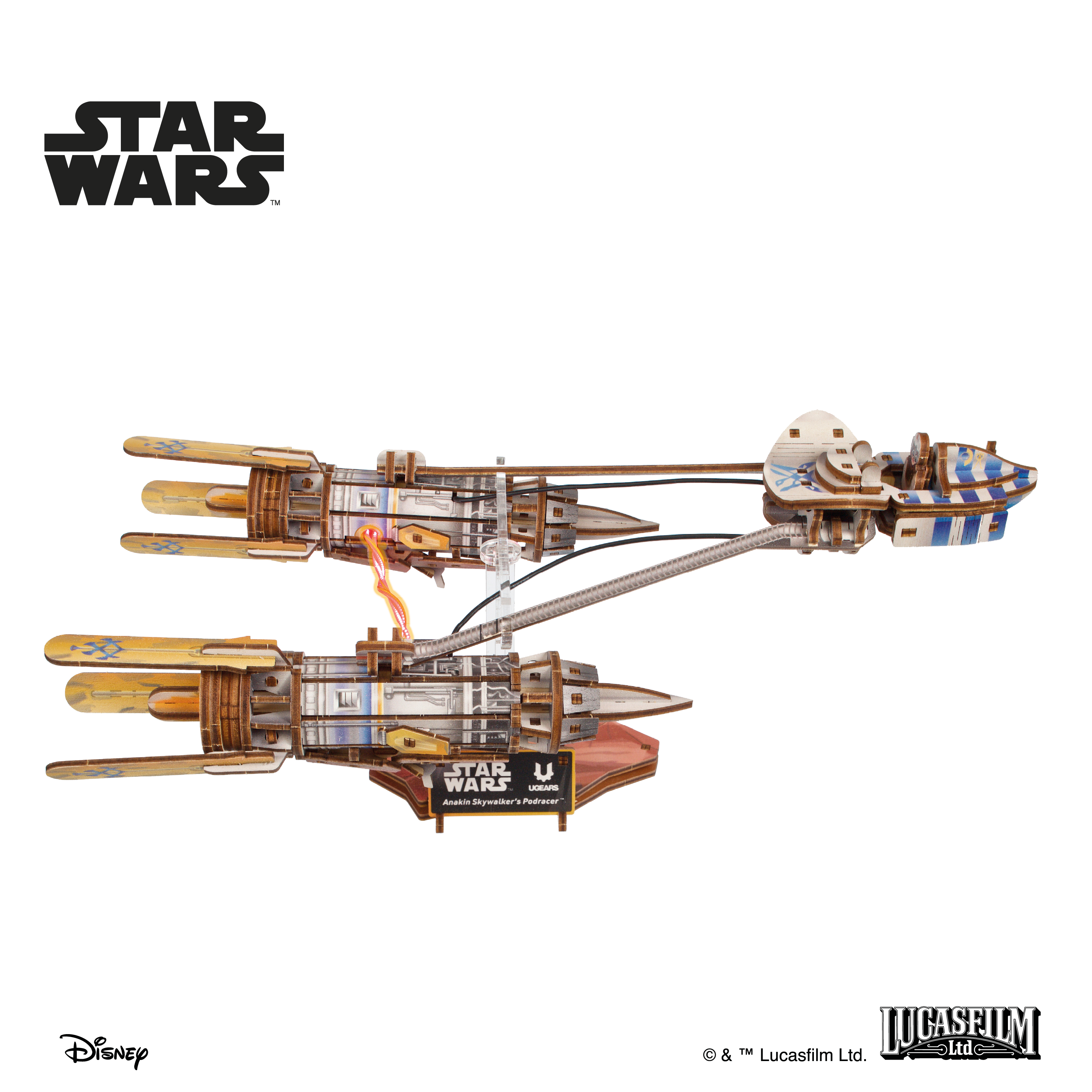 ugears-anakin-skywalker-s-podracer-star-wars-modello-3d-in-legno-meccanico-da-co image 7