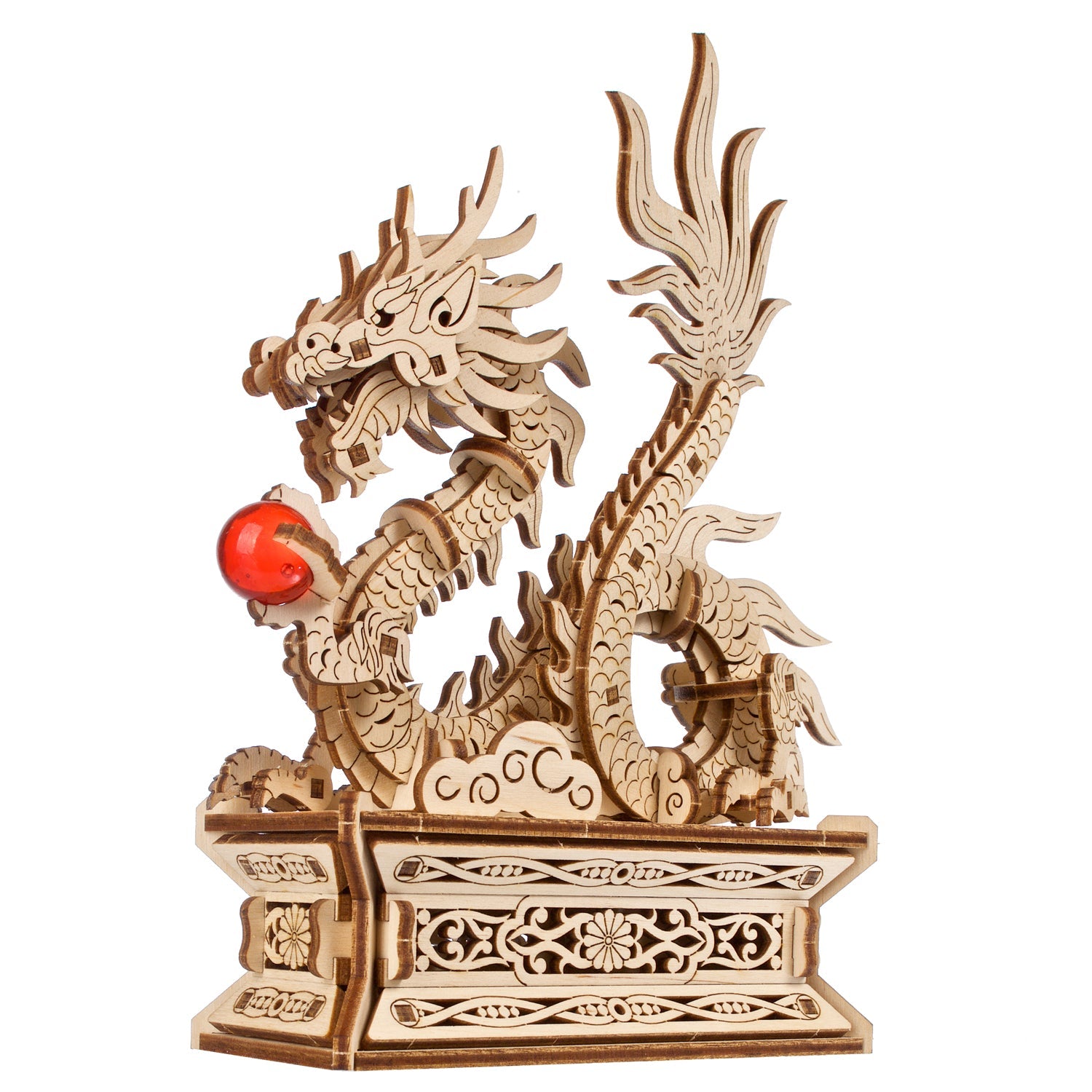 ugears-wood-dragon-modello-3d-in-legno-con-portagioie-e-cassettino-segreto image 1