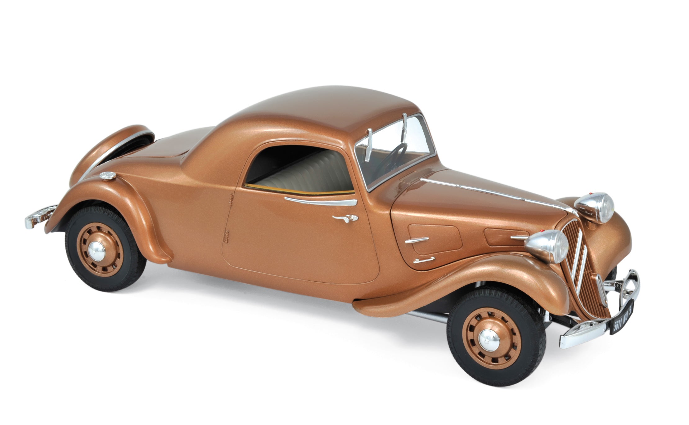 norev-citro-n-traction-avant-11b-coup-1938-marrone-modellino-auto-1-18 image 1