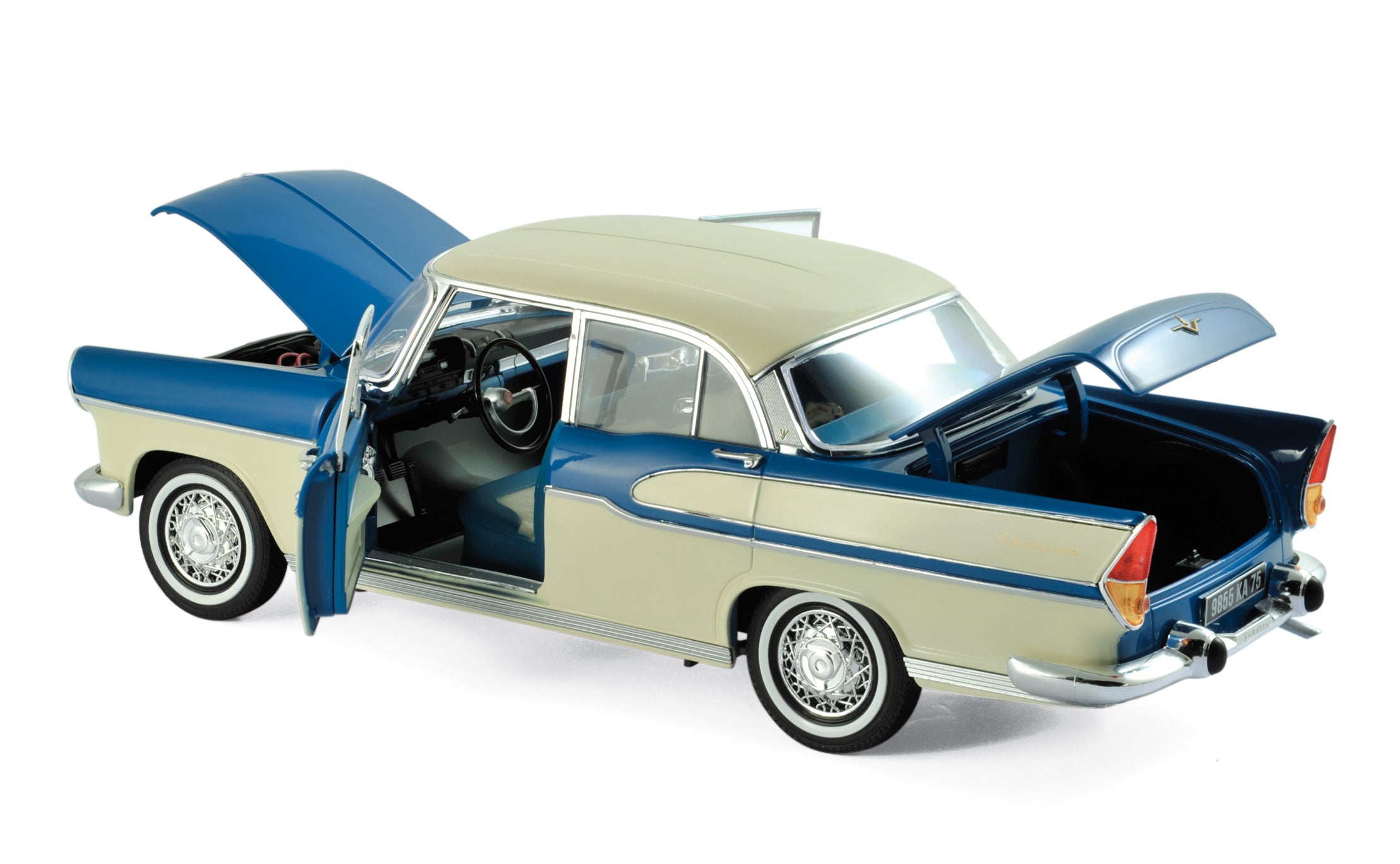 norev-simca-vedette-chambord-1960-modellino-auto-1-18-vert-tropique-et-ivoire-de image 2