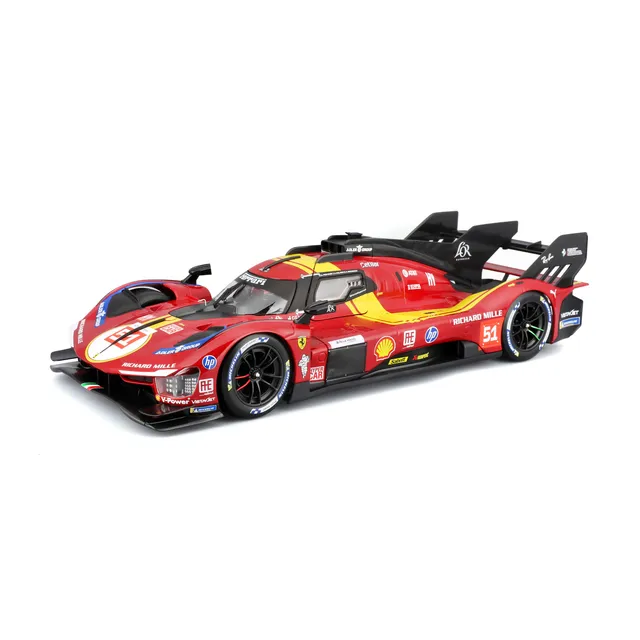 bburago-ferrari-499p-24h-lmh-hypercar-2025-n-51-1-18-modellino-diecast image 1