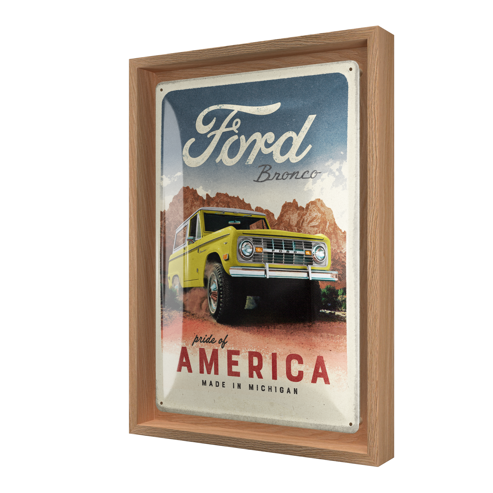 nostalgic-art-ford-bronco-pride-of-america-quadro-n-frame-m-edition-24x33-5-cm image 1