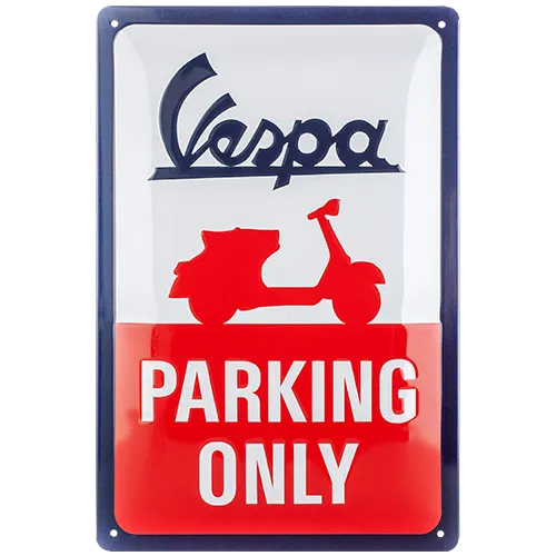 nostalgic-art-vespa-parking-only-targa-in-metallo-20x30-cm-2 image 1