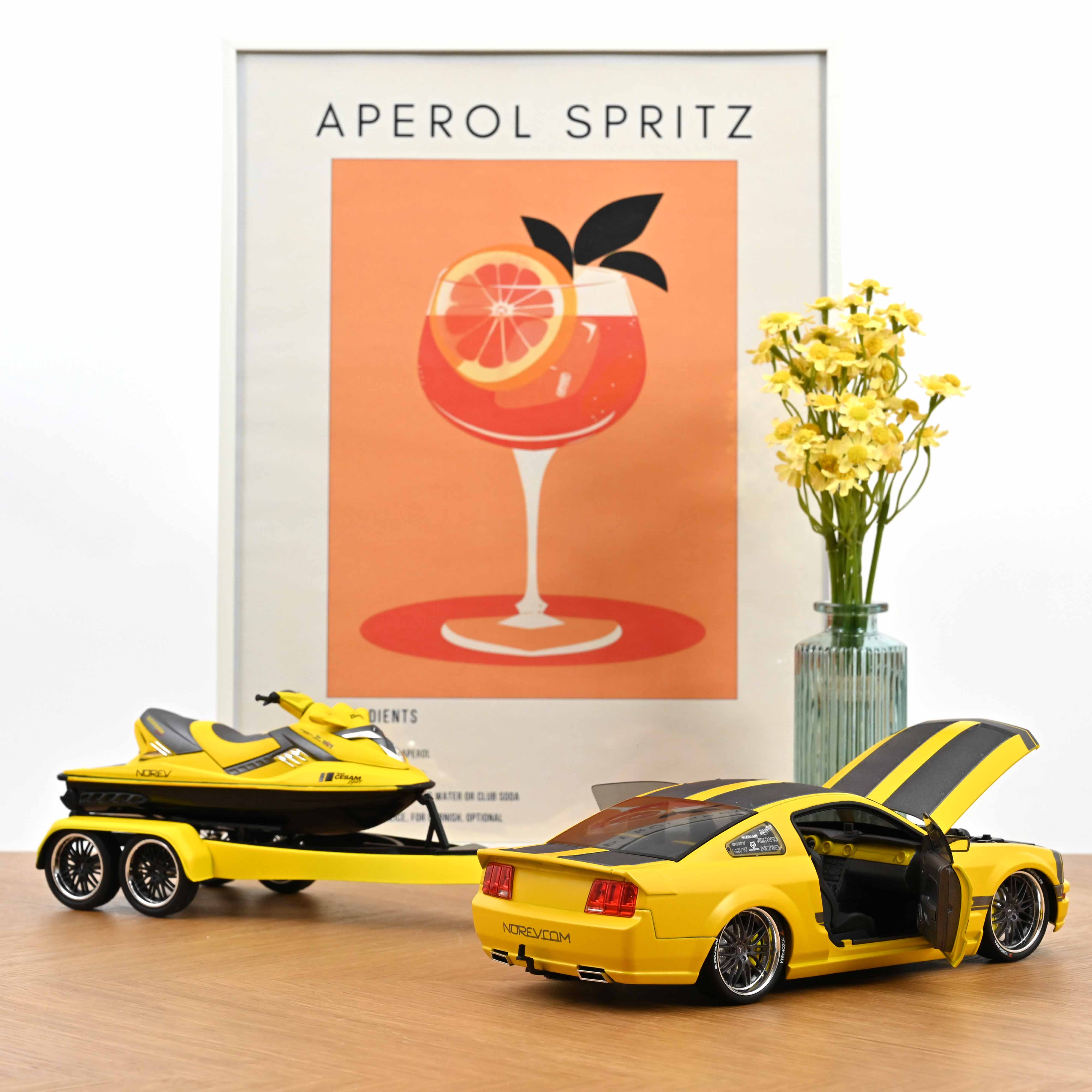 norev-mustang-jet-ski-parotech-giallo-cesam-modellino-1-18 image 4