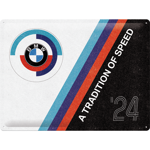 nostalgic-art-bmw-motorsport-tradition-of-speed-targa-30x40-cm image 1
