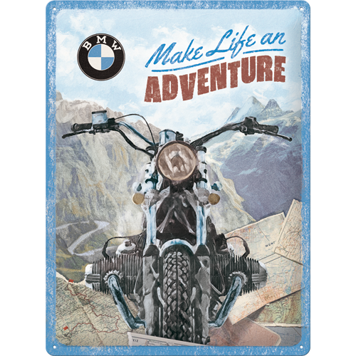 nostalgic-art-bmw-make-life-an-adventure-targa-in-metallo-30x40-cm-2 image 1