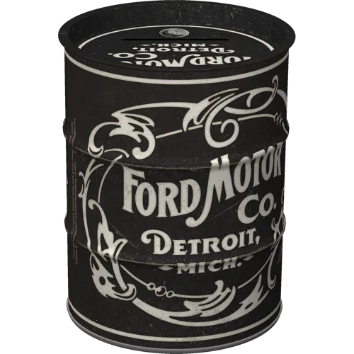 nostalgic-art-ford-vintage-logo-salvadanaio-fusto-petrolio-600-ml image 1