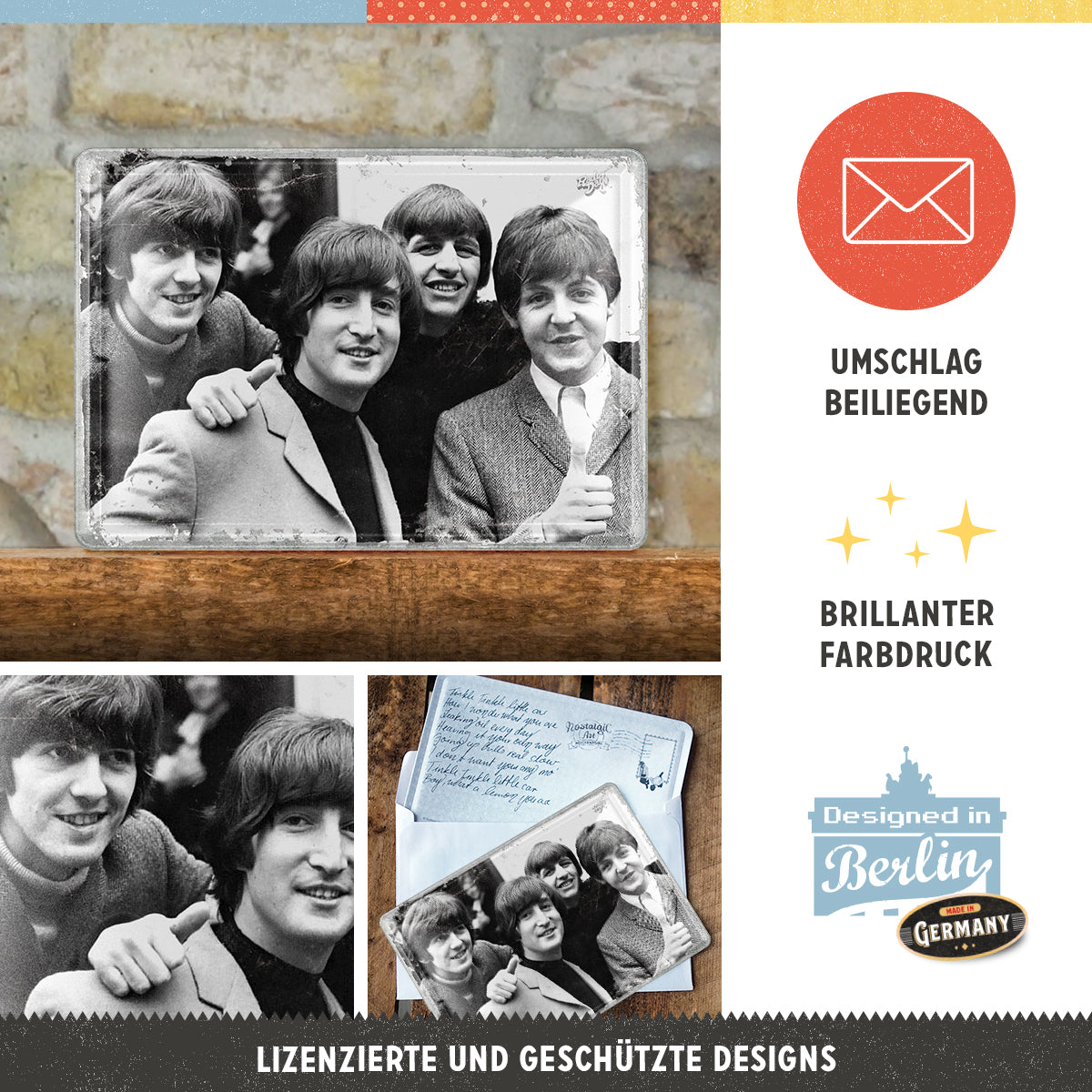 nostalgic-art-fab4-photo-cartolina-in-metallo-10x14-cm-2 image 3