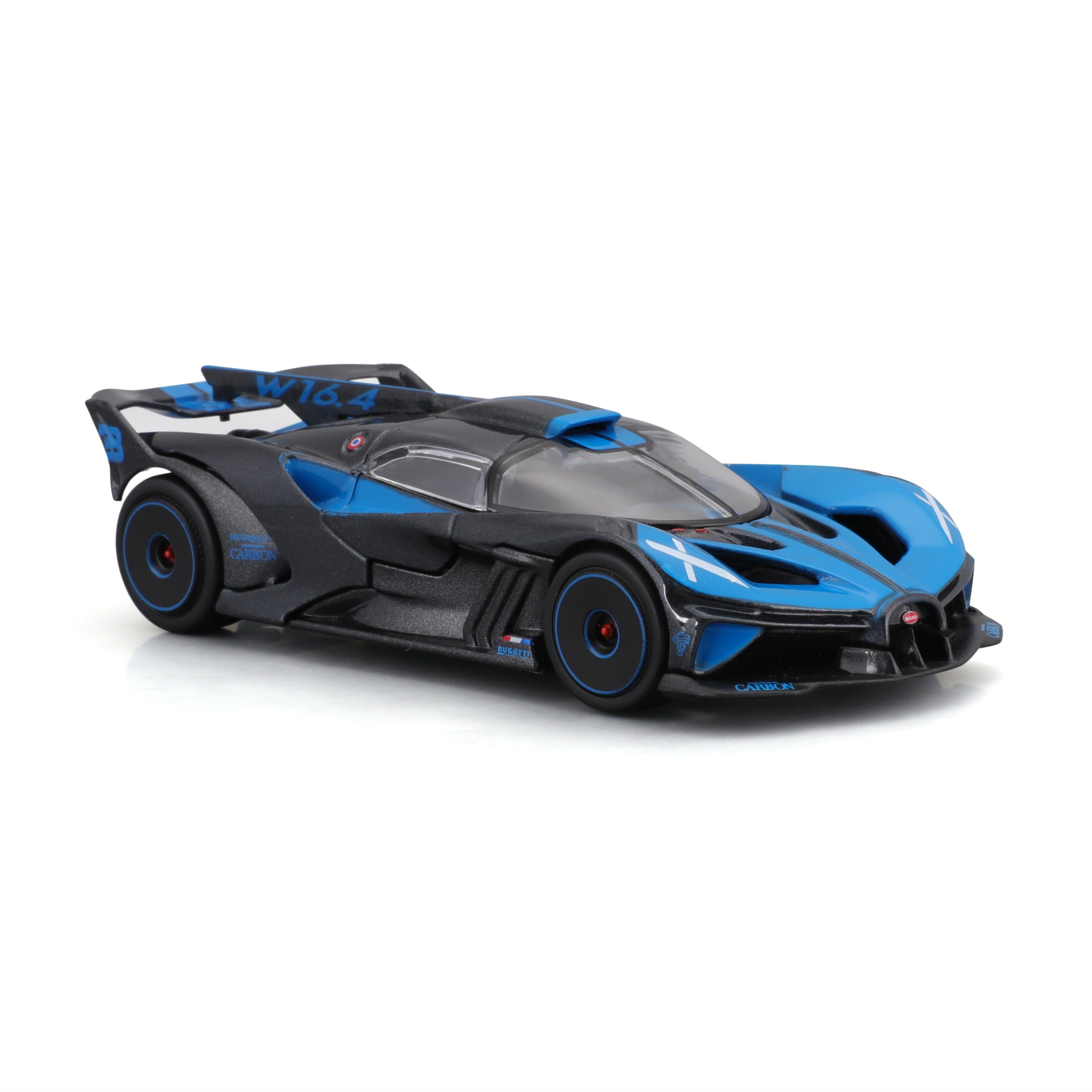 bburago-bugatti-bolide-1-43-blu-nera-con-teca image 5