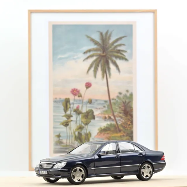 norev-mercedes-benz-s55-amg-2000-1-18-modellino-auto-blu-metallizzato image 1